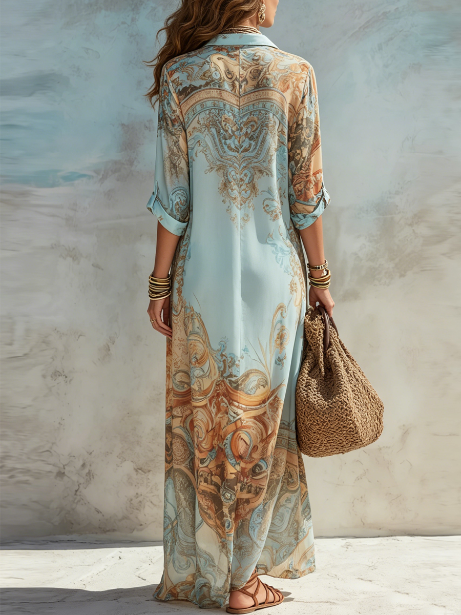 Serena | Vestido tipo camisa «Mediterráneo»
